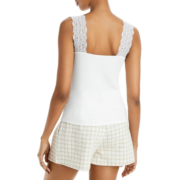 AQUA Women Lace Trim Pullover Tank Top - Picture 2 of 4